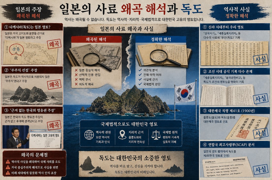 일본의 사료 왜곡 해석과 독도 영유권의 부정   
